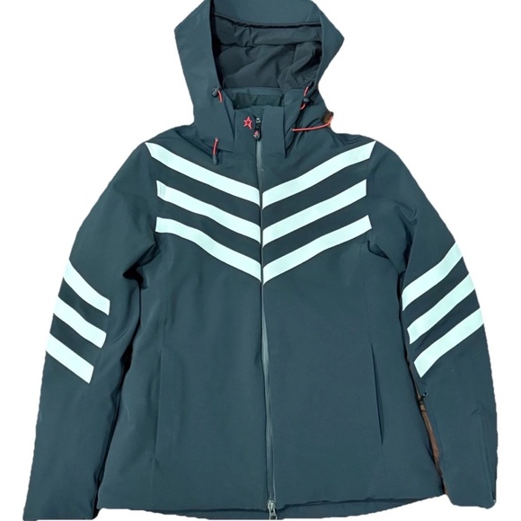 Perfect Moment Women's Ski Jacket in Teal and White NWOT - Picture 1 of 5